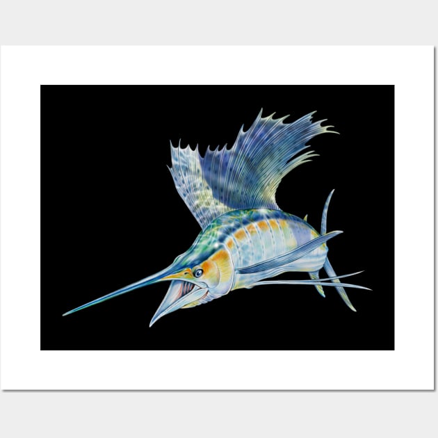 Sailfish Wall Art by Tim Jeffs Art